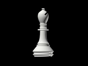 3d chess bishop model