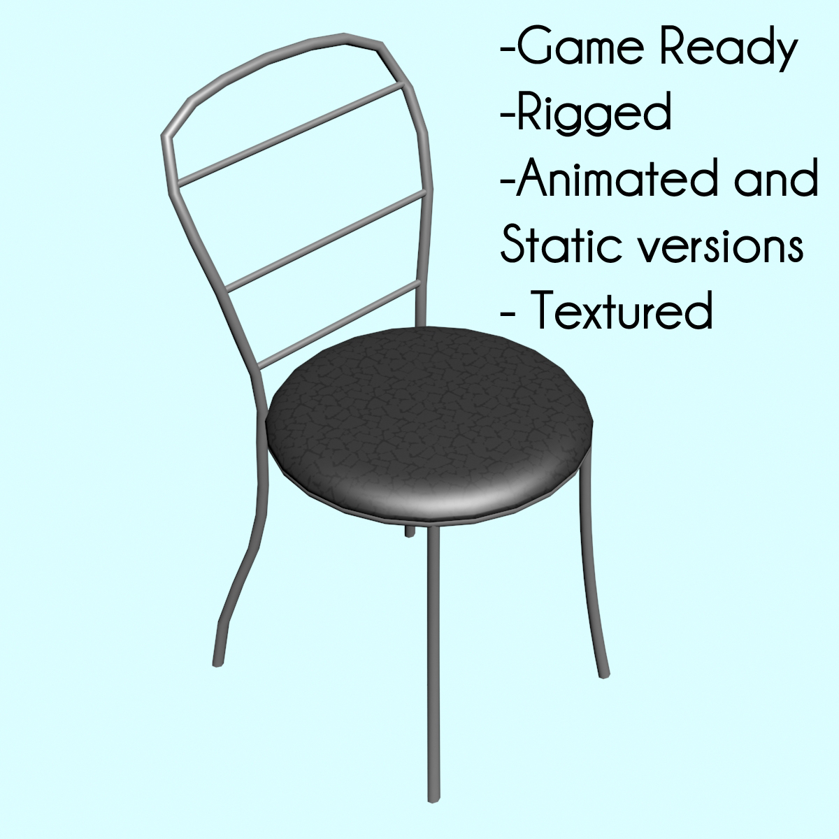 free ready static chair animation 3d model