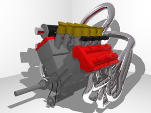 engine ariel atom v12 3d model