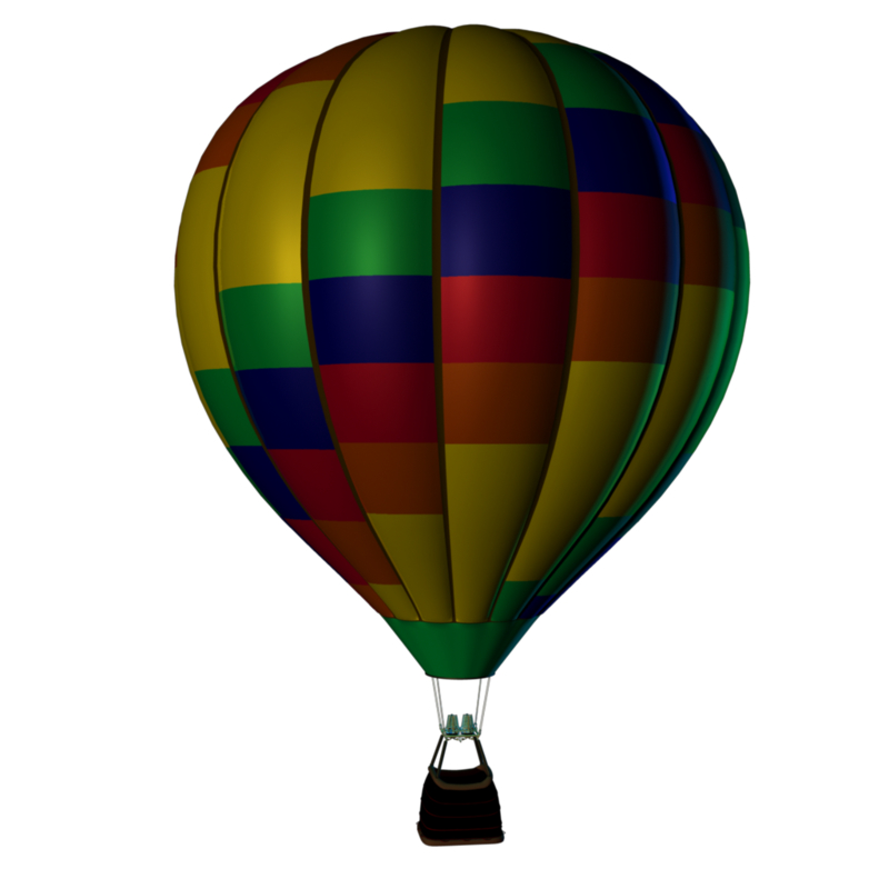 hot air balloon 3d model