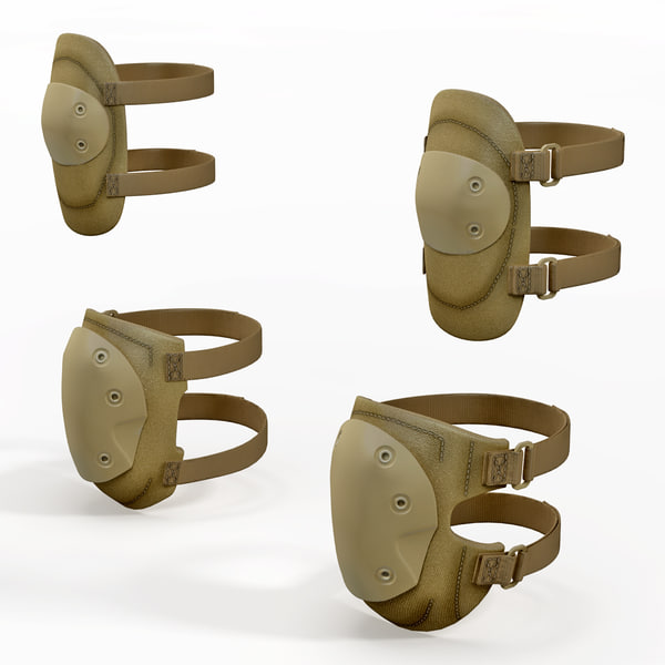 3d model military knee elbow pads