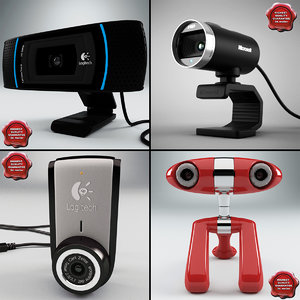 webcams logitech microsoft 3d model