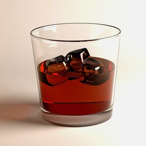 alcoholic rum 3d obj