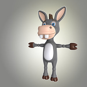 cool cartoon donkey animation 3d max