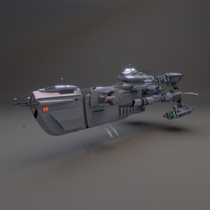 baku battlecruiser 3d model