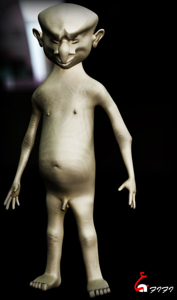 3d nude human model