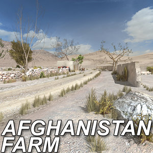 3d model afghan farm afghanistan