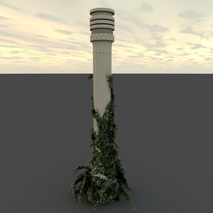 column ivy 3d c4d