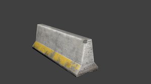 free 3ds model concrete barrier