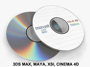 3d cd dvd disc model