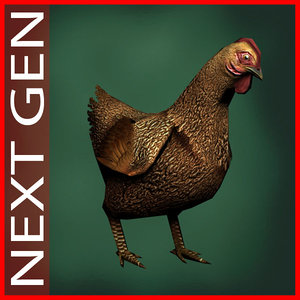 3d chicken model