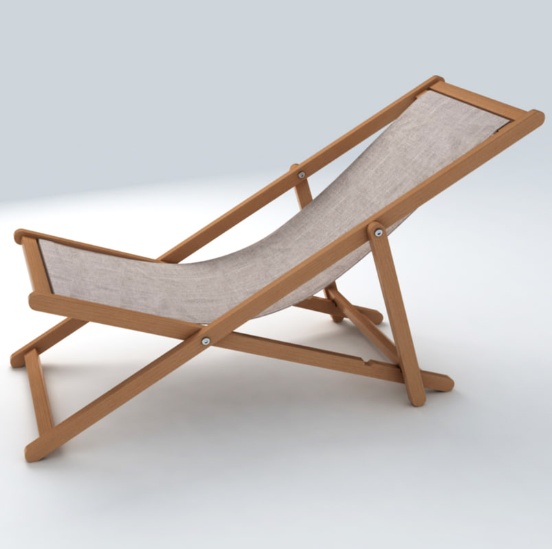 3d deckchair exterior