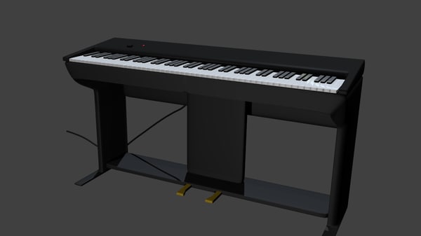 3d static digital piano model