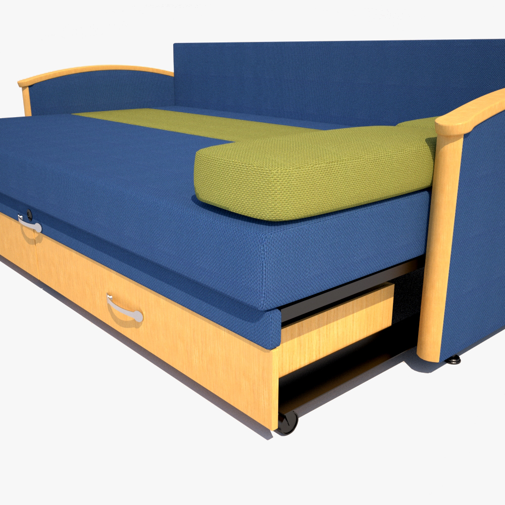 sofa sleeper hospital 3d model