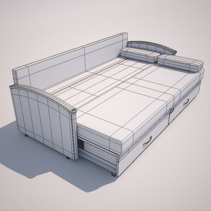 sofa sleeper hospital 3d model