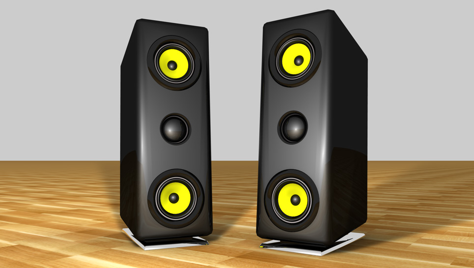 free c4d model creative speaker