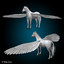 looped flying galloping 3d model