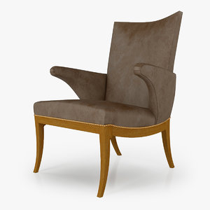 3d swedish library chair rose