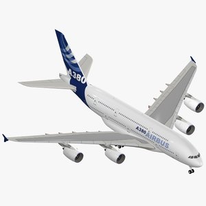 airbus a380-800 house colors 3d model