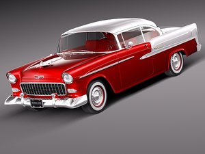 3d model chevrolet bel air 1955