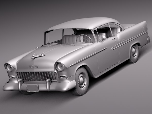 3d model chevrolet bel air 1955