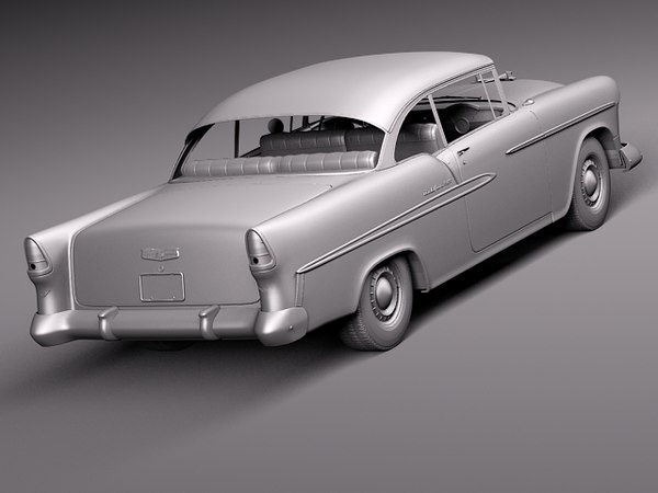 3d model chevrolet bel air 1955