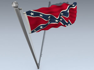 flag confederate 3d model