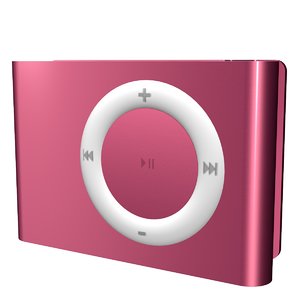 ipod shuffle pink 3d model