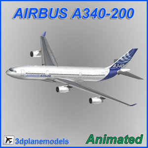 3d model airbus a340-200
