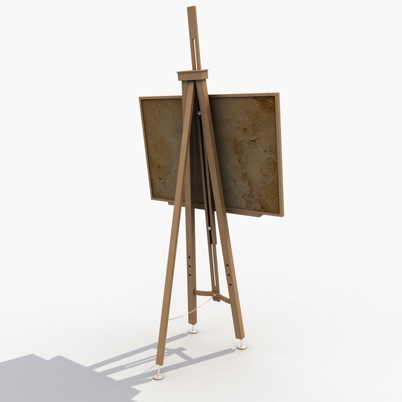 3d easel modeled gallery