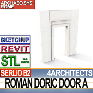 doric door stl revit dxf