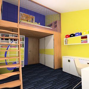 kids room 3d 3ds