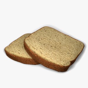 3d slices bread model