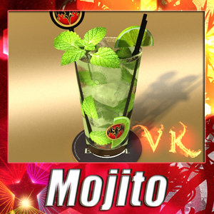 3d model of liquor mojito