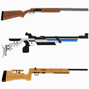 3d model olympic shooting rifles