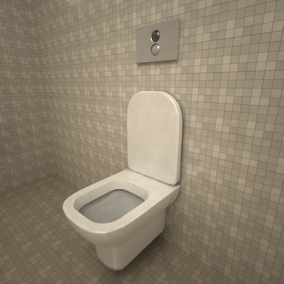 3d vitra retro toilet bowl model