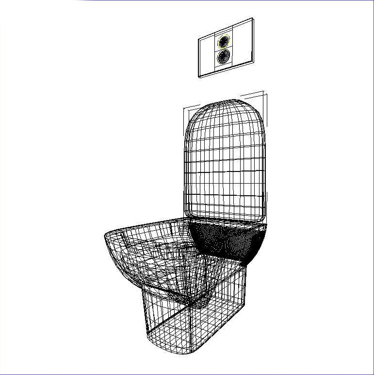 3d vitra retro toilet bowl model