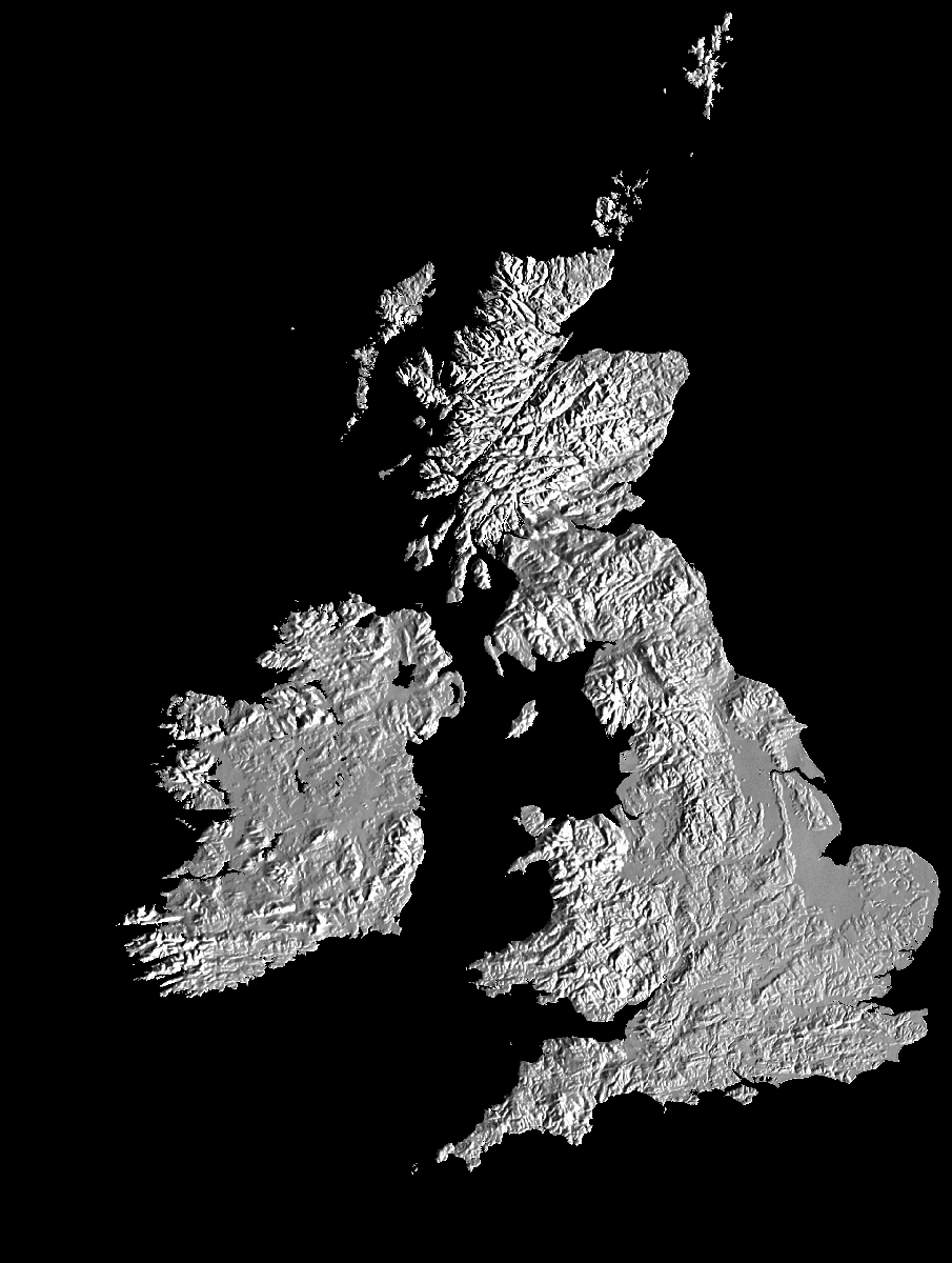 great britain mountain maps 3d model