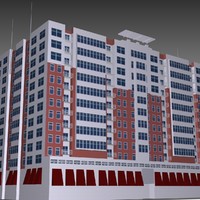 raleigh apartment building 3d model