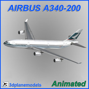 airbus a340-200 3d model