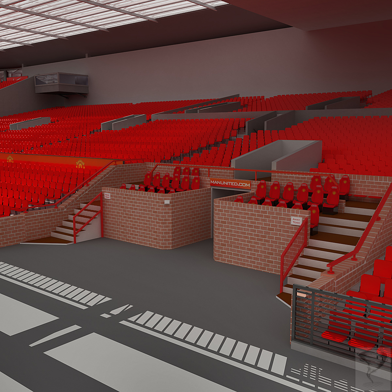 old trafford stadium wembley 3d model