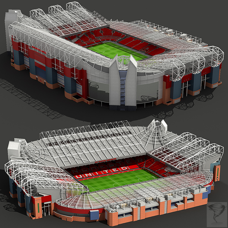 old trafford stadium wembley 3d model