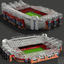old trafford stadium wembley 3d model