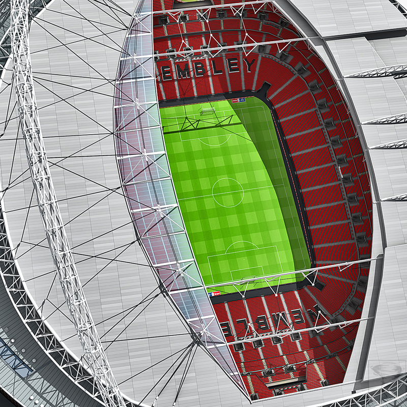 Old Trafford Stadium Wembley 3d Model