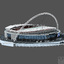 old trafford stadium wembley 3d model