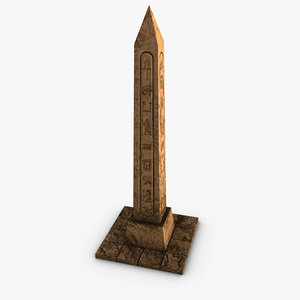 3d model of ancient obelisk