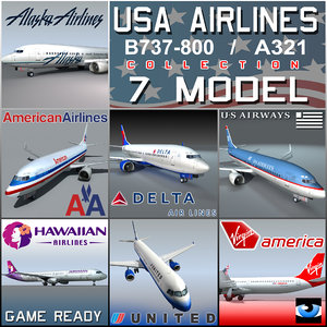 3d 737 american airlines