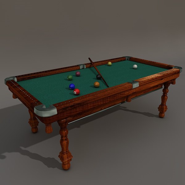 obj antique billiard table