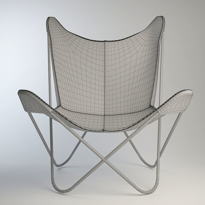 butterfly chair 2 3d max