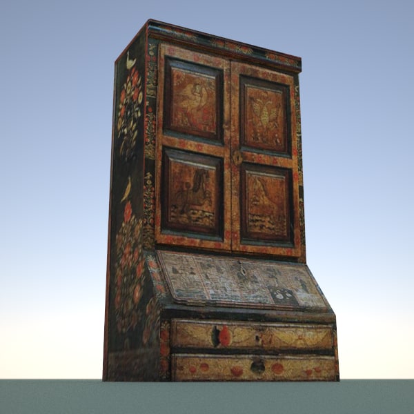 Free Medieval Russian Wardrobe 3d Model